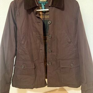 Ralph Lauren Brown Jacket with Black Collar